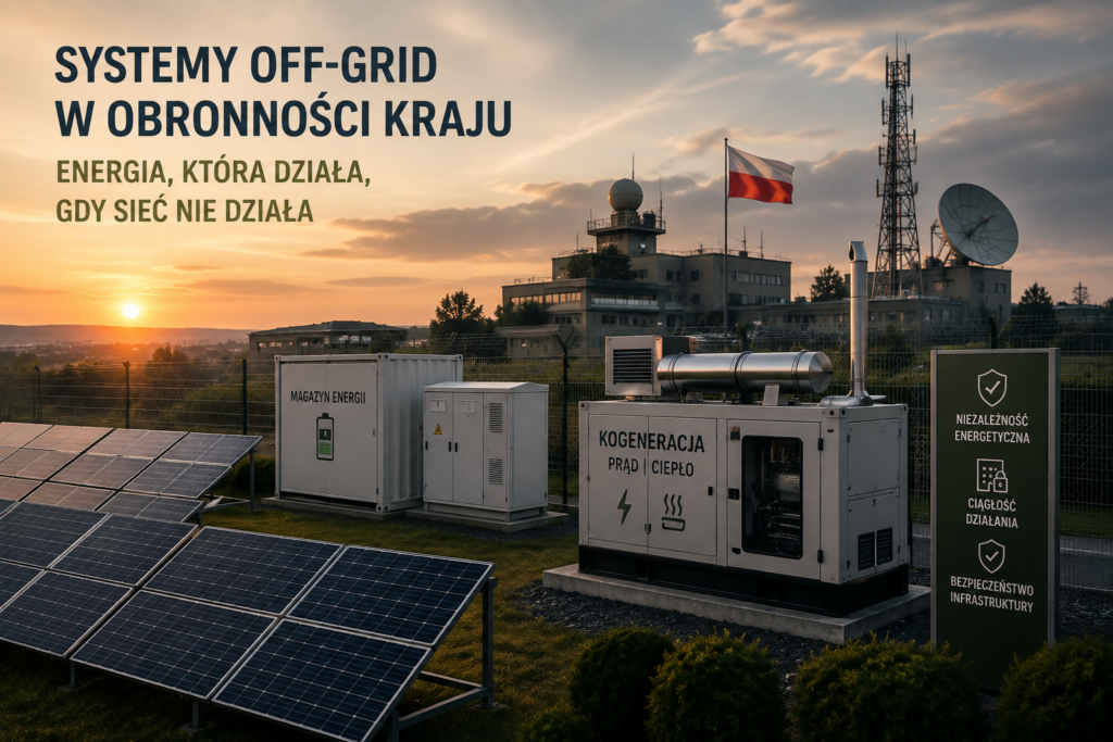 Systemy off-grid w obronności kraju – fotowoltaika, magazyn energii i kogeneracja